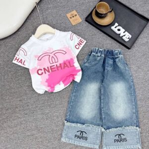 CHANNEL CHILDREN'S TOP WITH DENIM